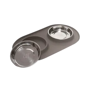 Messy Mutts Silicone Double Feeder Cat Bowls