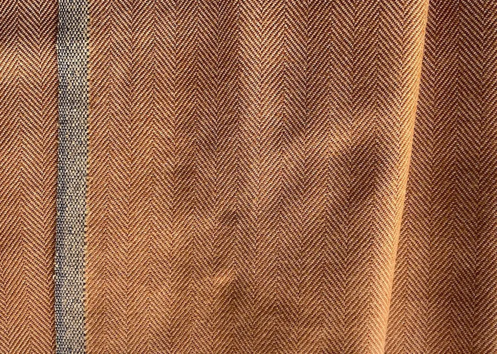 Mid-Weight Gingered Marmalade Lambswool Herringbone (Made in Italy)