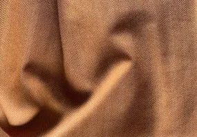 Mid-Weight Gingered Marmalade Lambswool Herringbone (Made in Italy)