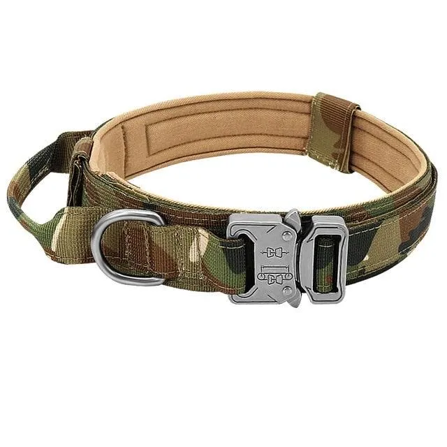 Military Tactical Dog Collar with Control Handle
