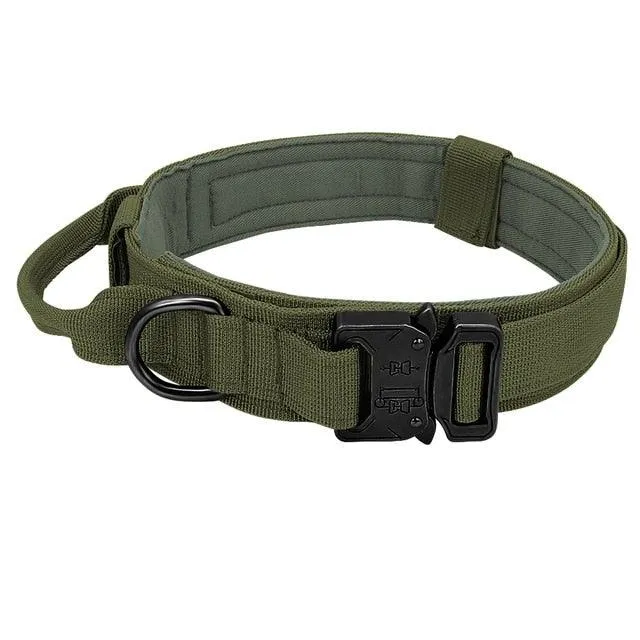 Military Tactical Dog Collar with Control Handle