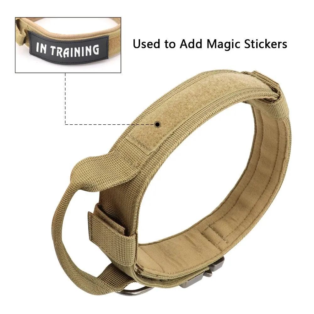 Military Tactical Dog Collar with Control Handle