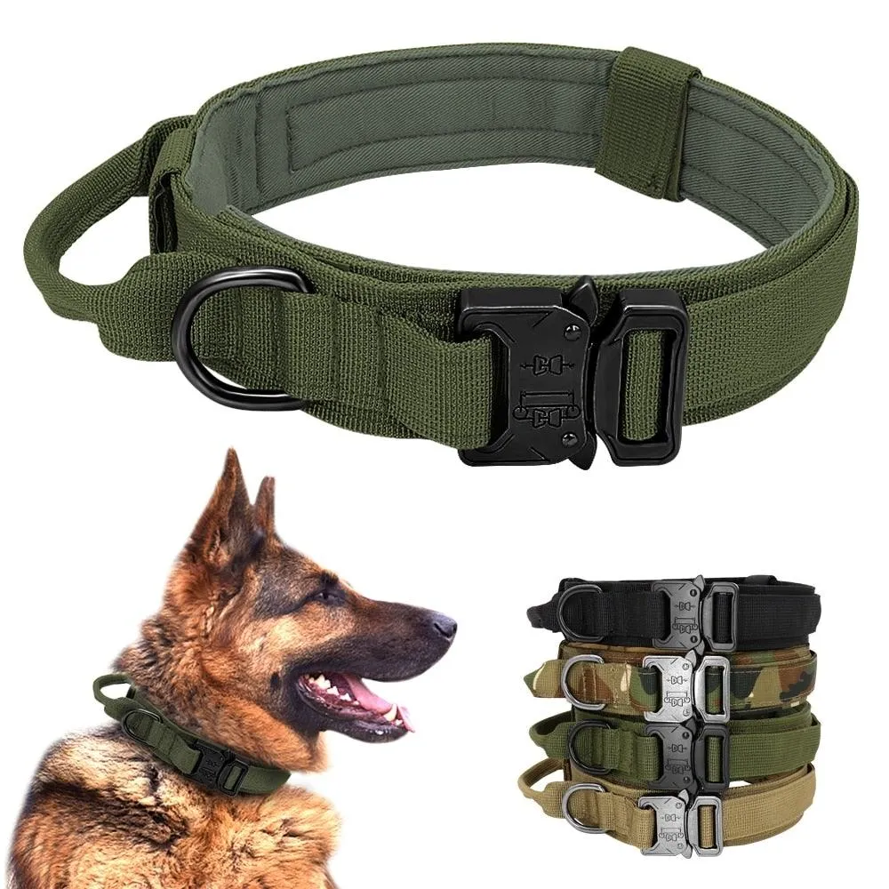 Military Tactical Dog Collar with Control Handle
