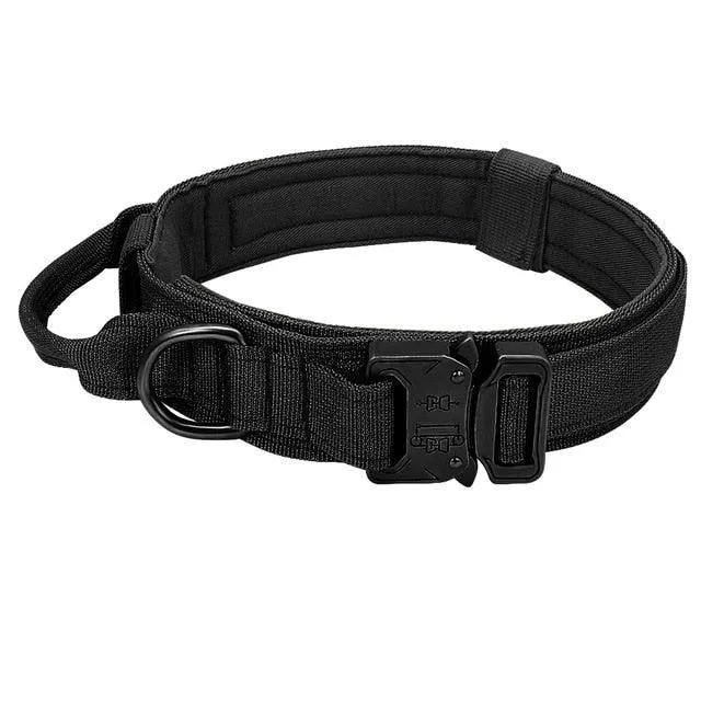 Military Tactical Dog Collar with Control Handle