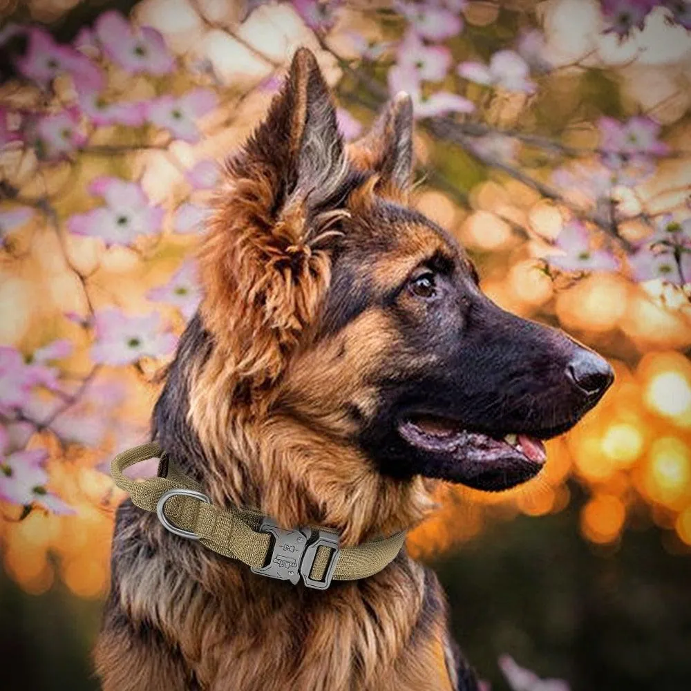 Military Tactical Dog Collar with Control Handle