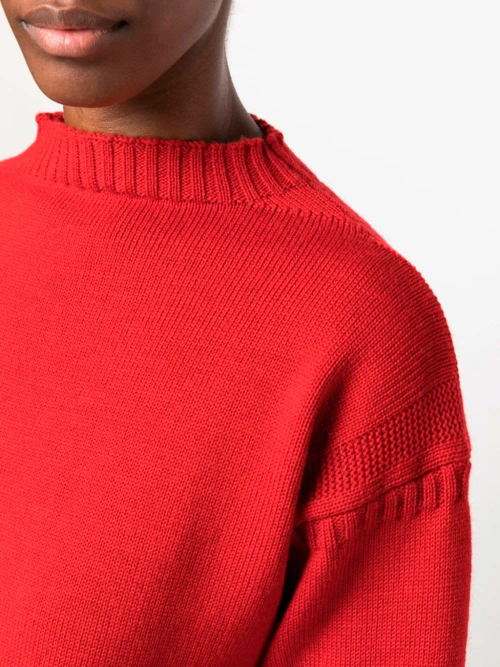 Mock neck wool jumper