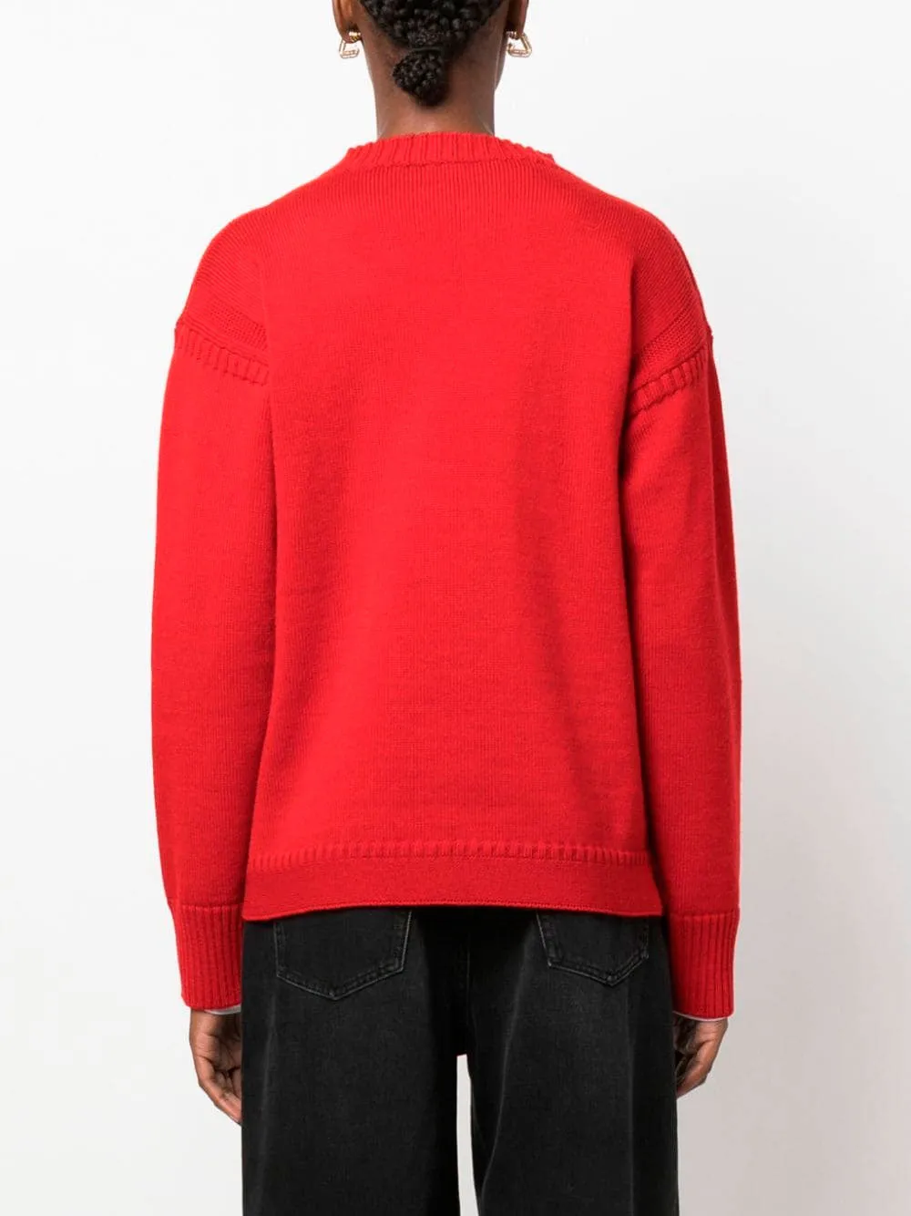 Mock neck wool jumper
