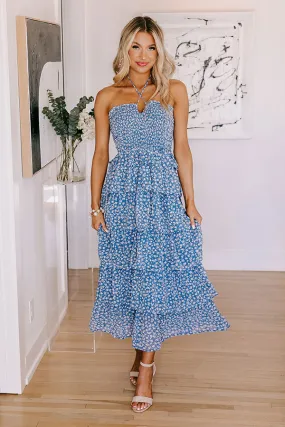 Moonlit Garden Tiered Maxi Dress