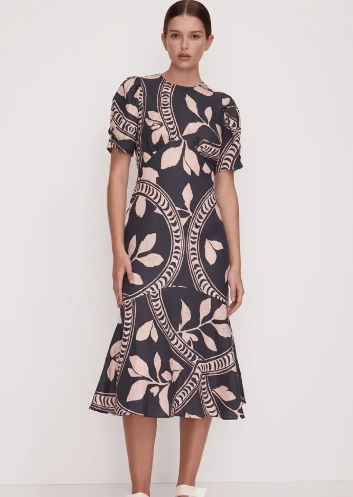 Morrison Samira Linen Midi Dress Print 2