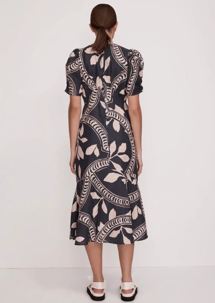Morrison Samira Linen Midi Dress Print 2