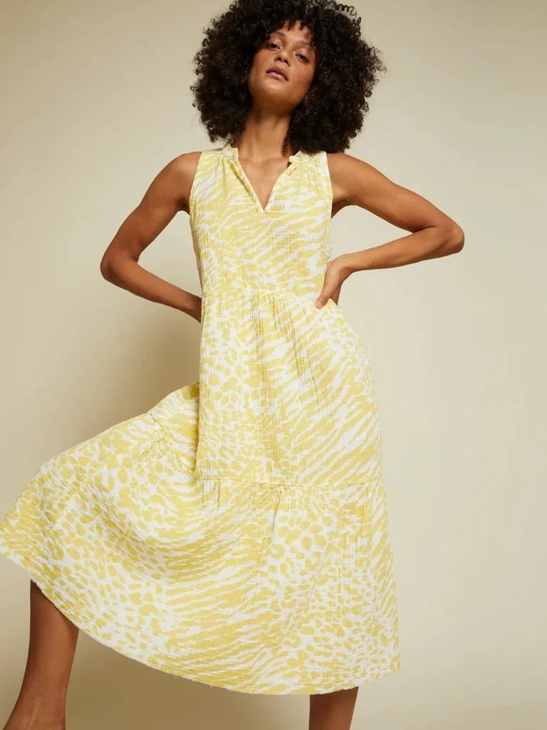Nation LTD - Nadie Tiered Tank Midi Dress in Wild