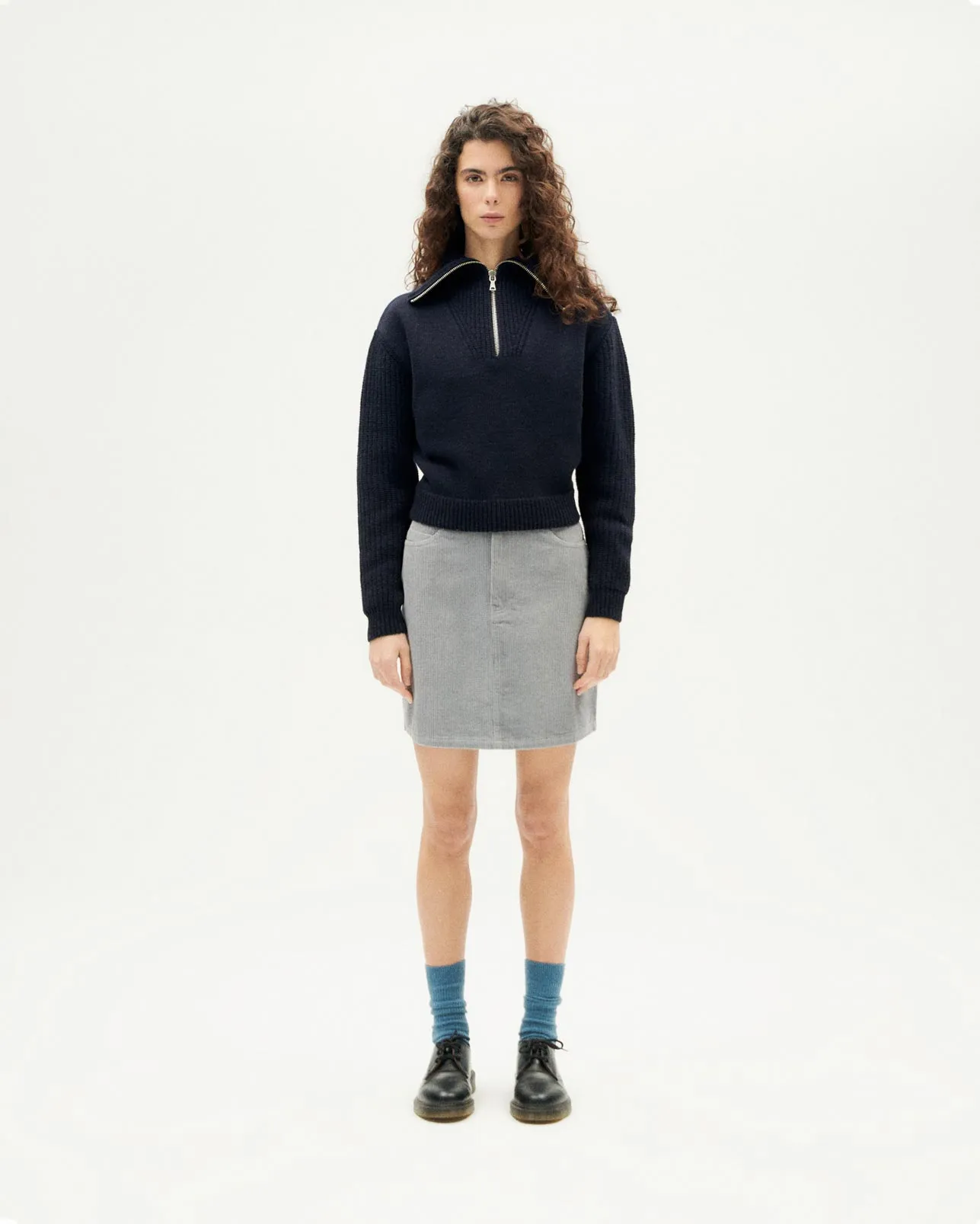 NAVY TANIT KNITTED SWEATER | THINKING MU