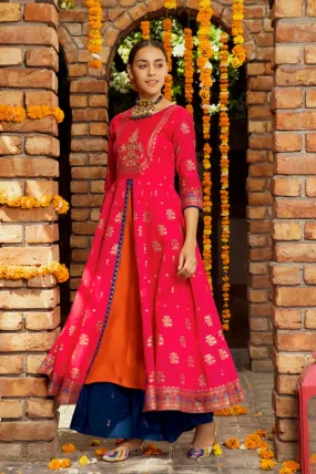Neeru's Pink Colour Chanderi Fabric Tunic "56"