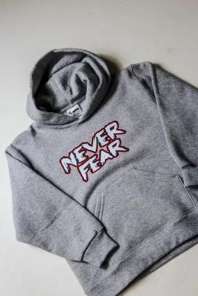 Never Fear Grey Classic Fit Youth Boys Hoodie