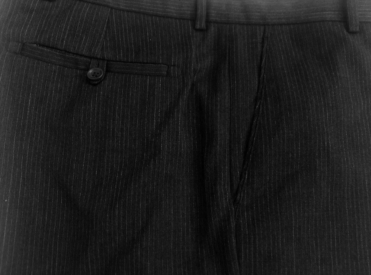 New- Banana Republic Gray Wool Pencil Stripe Trousers- size 32x32