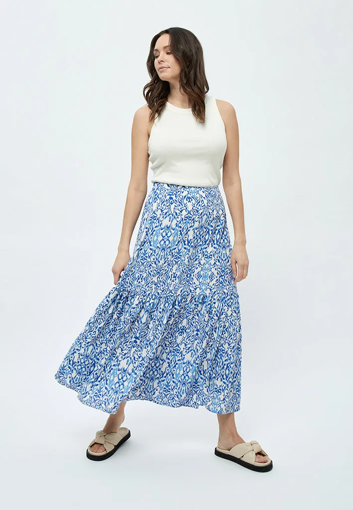 Nicoline Maxi Skirt - Marina Blue Print