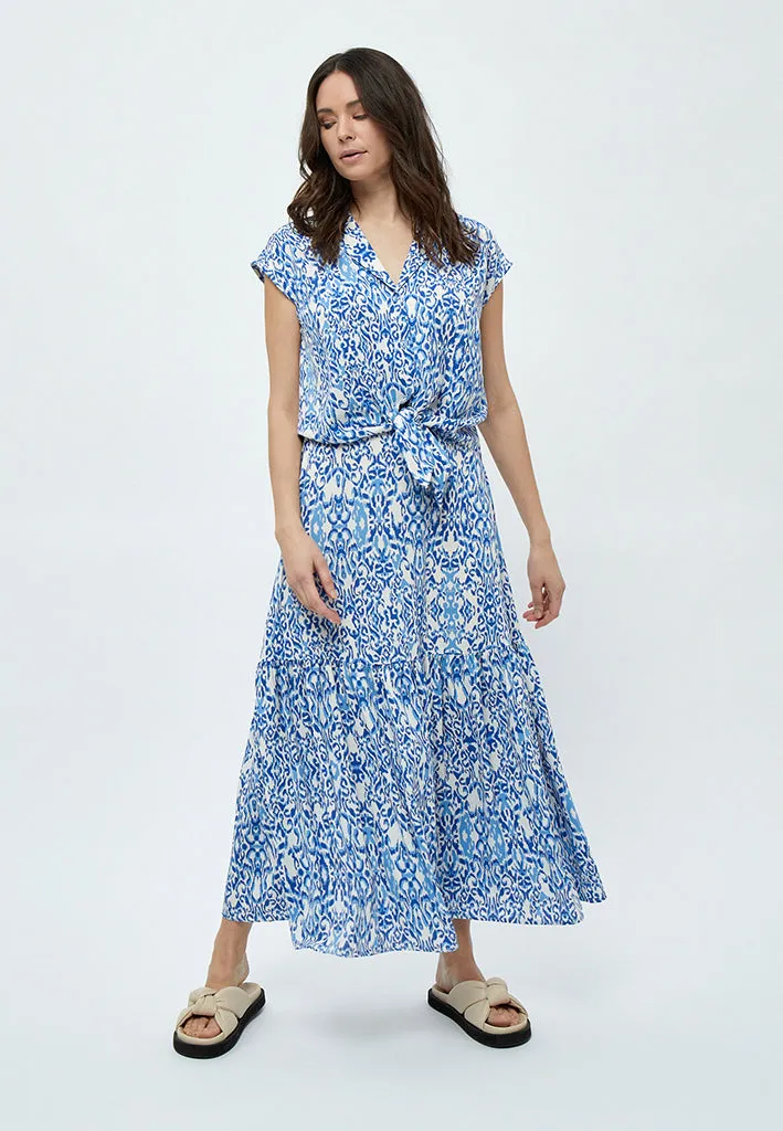 Nicoline Maxi Skirt - Marina Blue Print