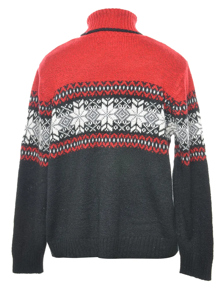 Nordic Polo Neck Jumper - L
