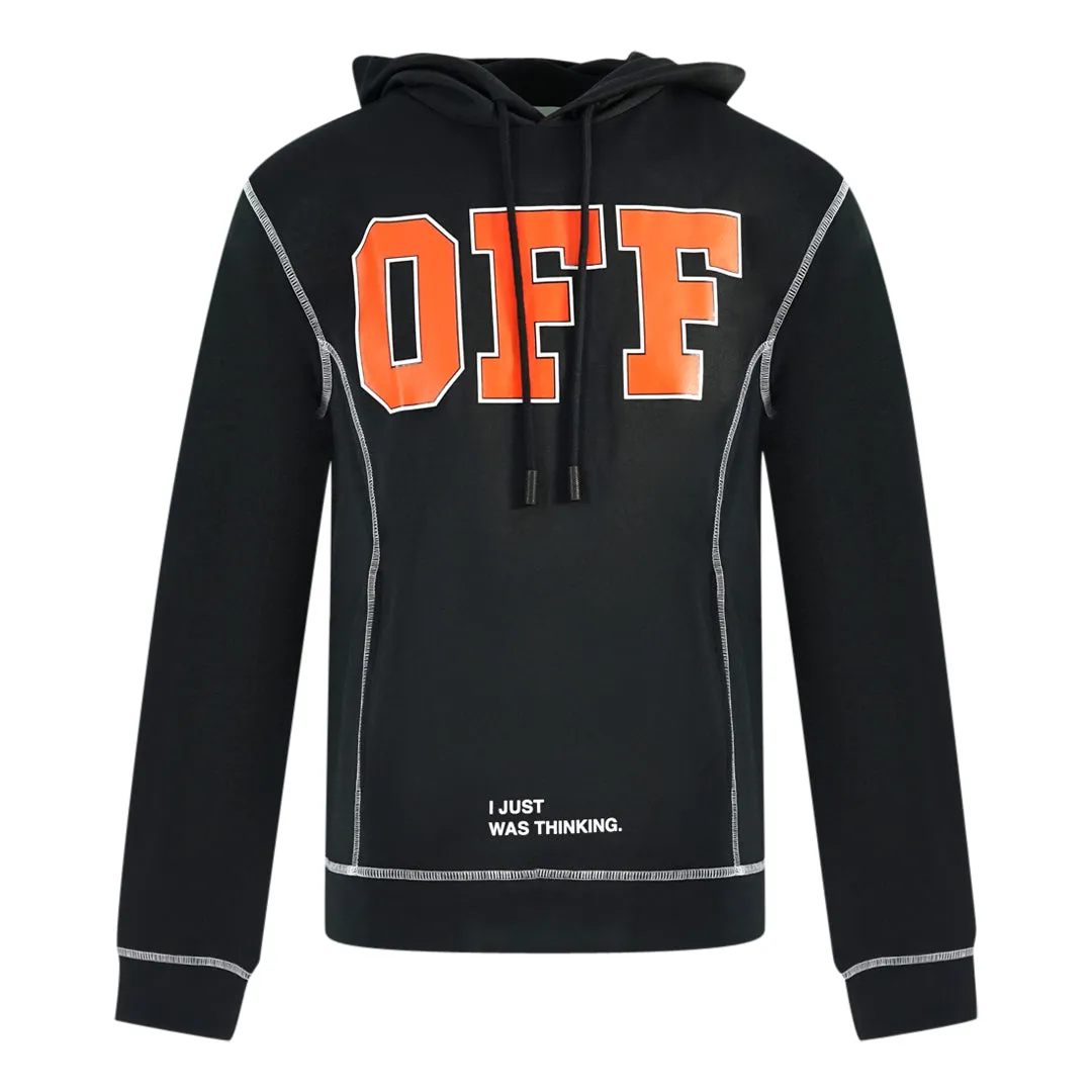 Off White Bold Logo Black Hoodie