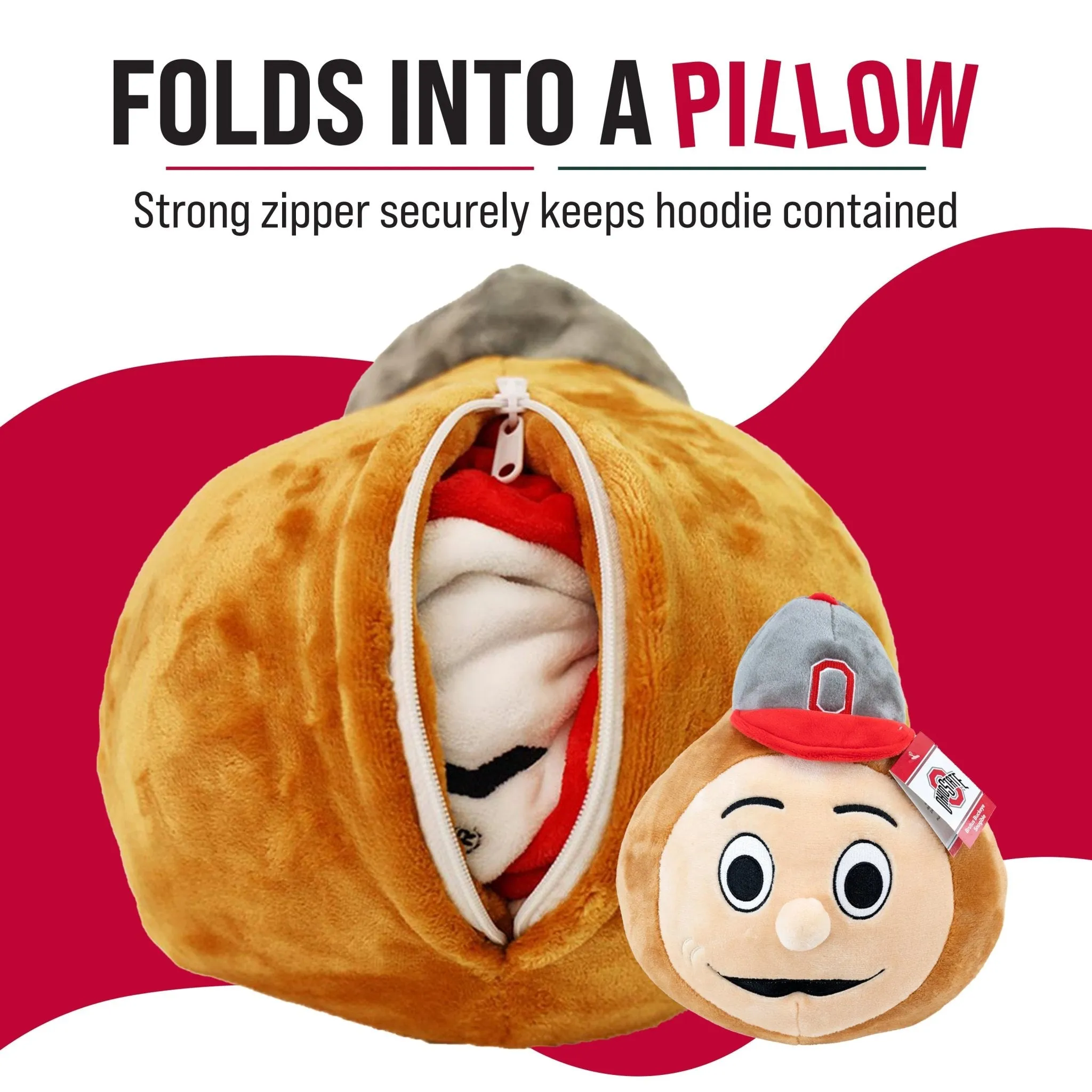 Ohio State University Snugible | Blanket Hoodie & Pillow