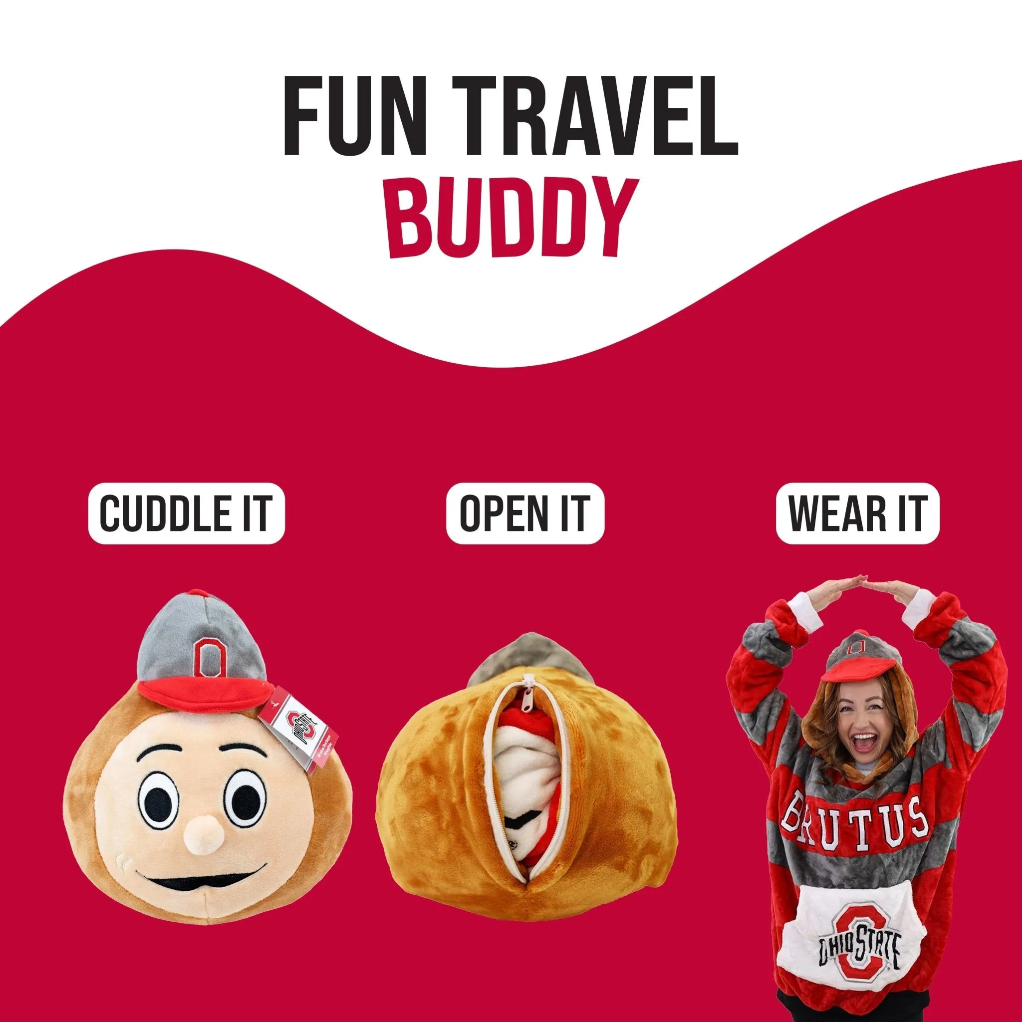 Ohio State University Snugible | Blanket Hoodie & Pillow