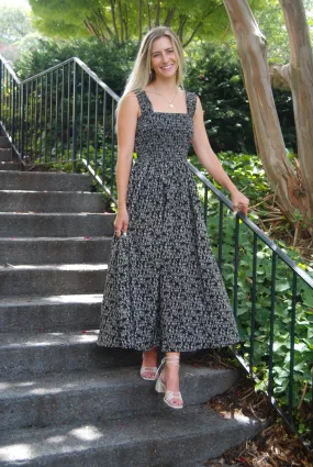 Ornate Floral Midi Dress