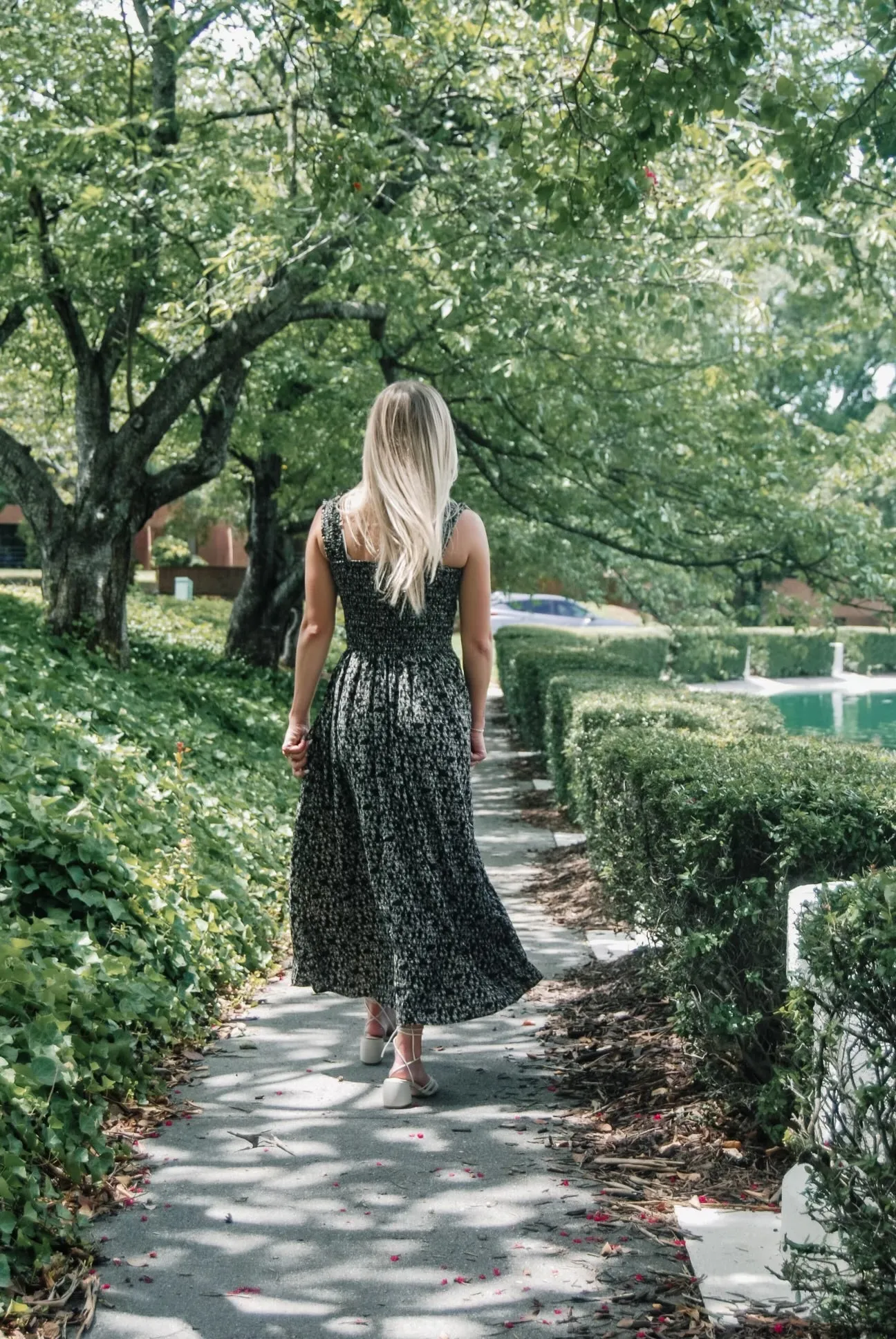 Ornate Floral Midi Dress