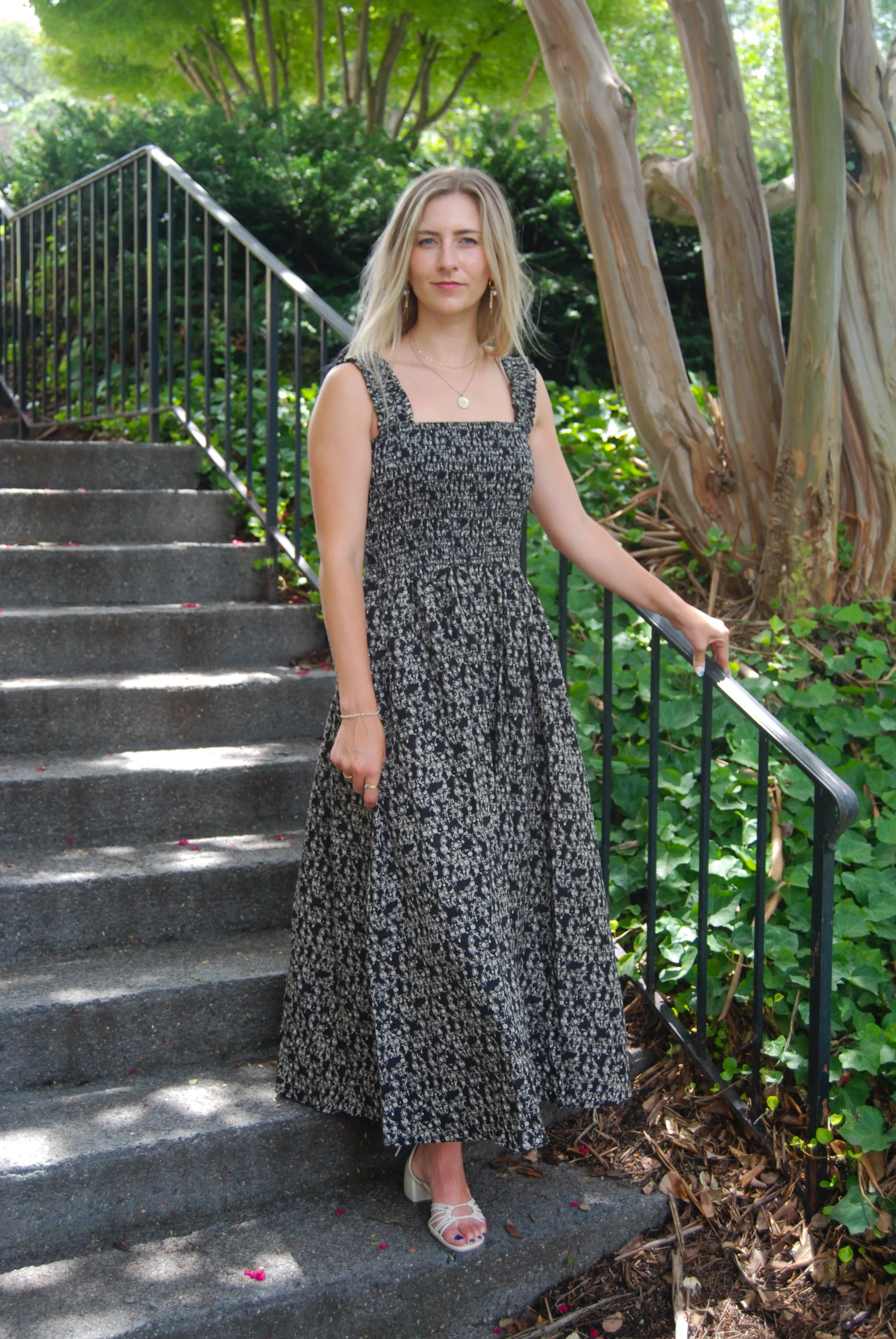 Ornate Floral Midi Dress