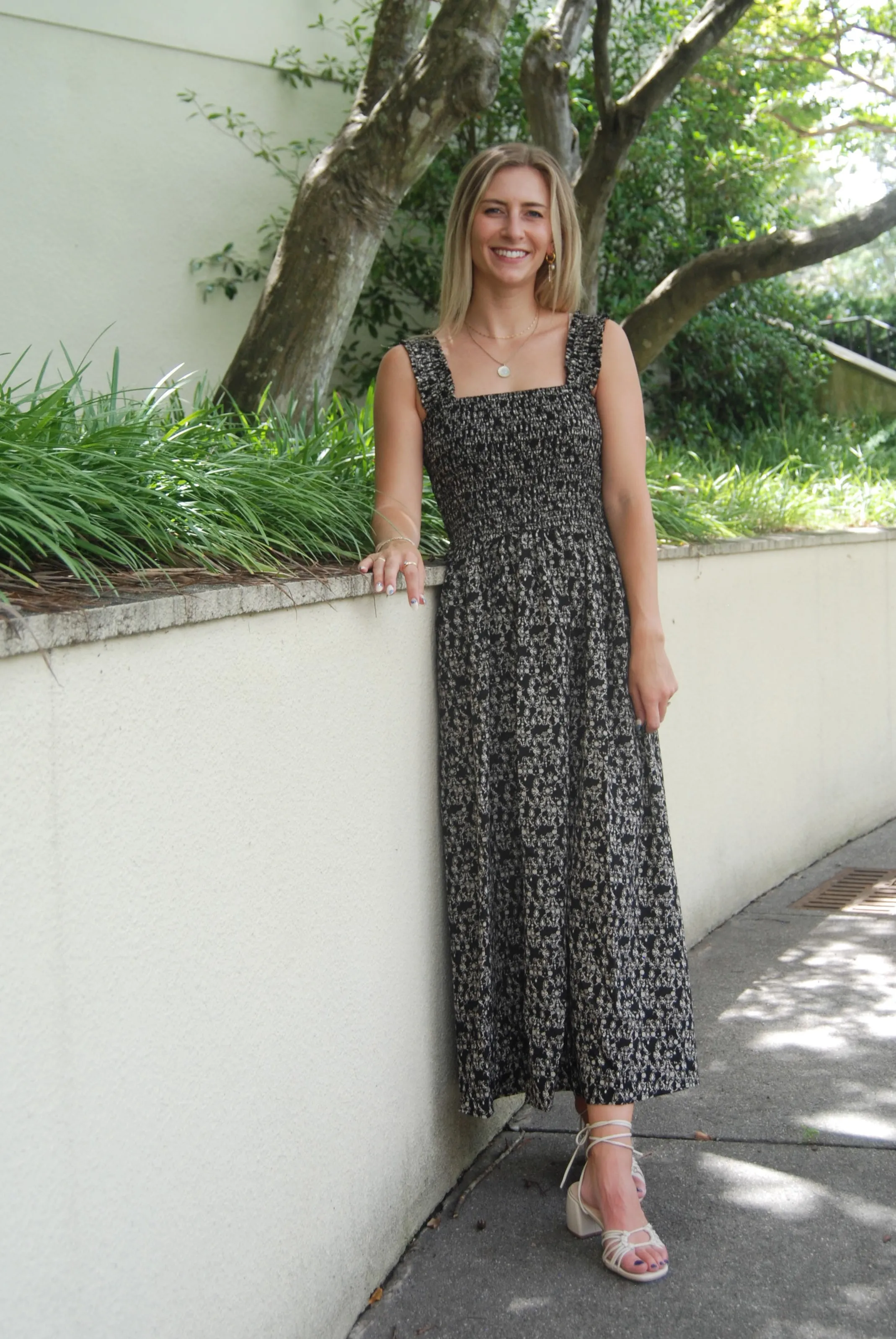 Ornate Floral Midi Dress