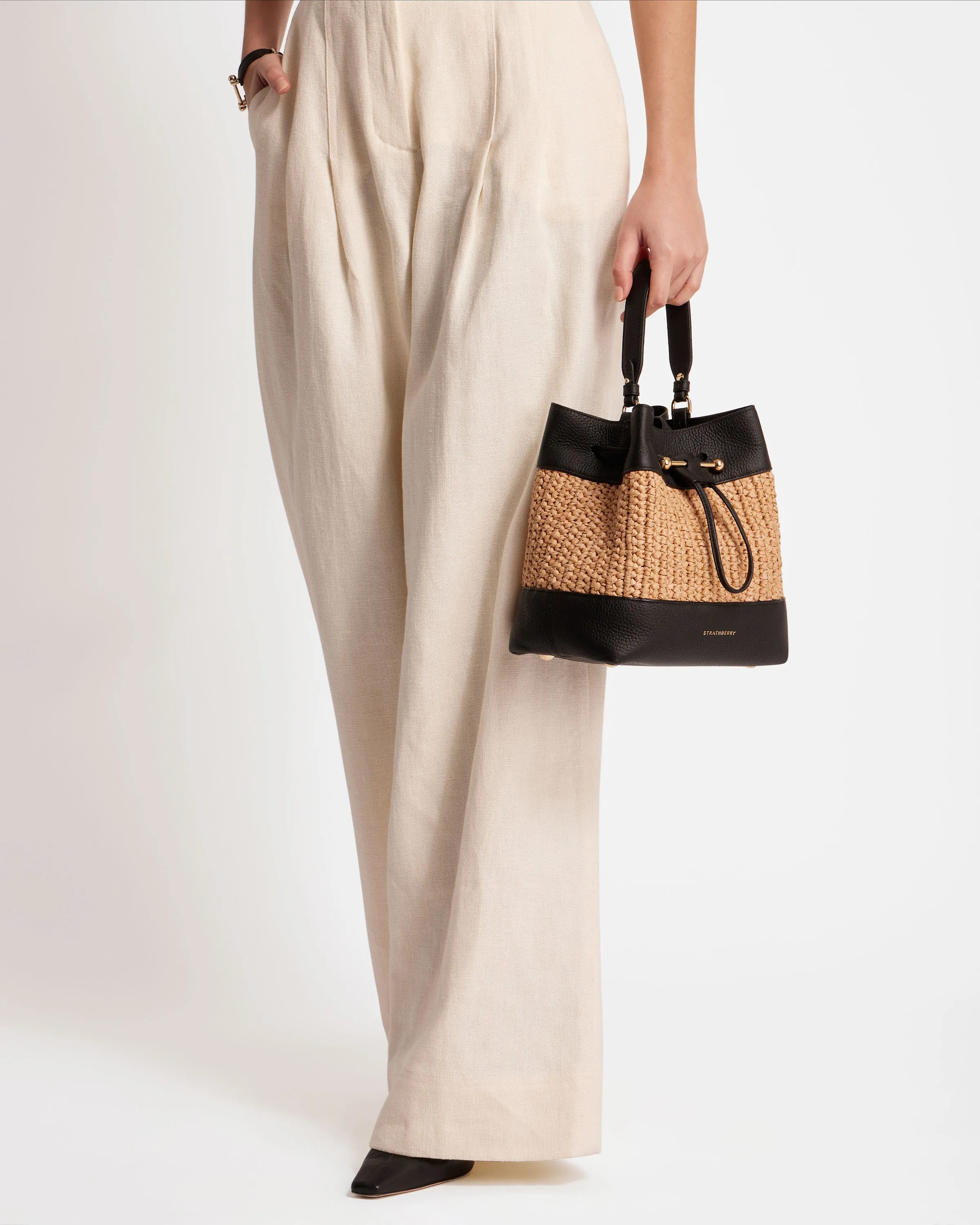 Osette Midi - Raffia/Black
