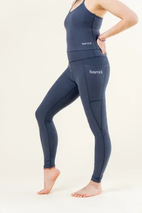 Out Of Pocket High Waisted Midi Legging - Indigo Ink Heather