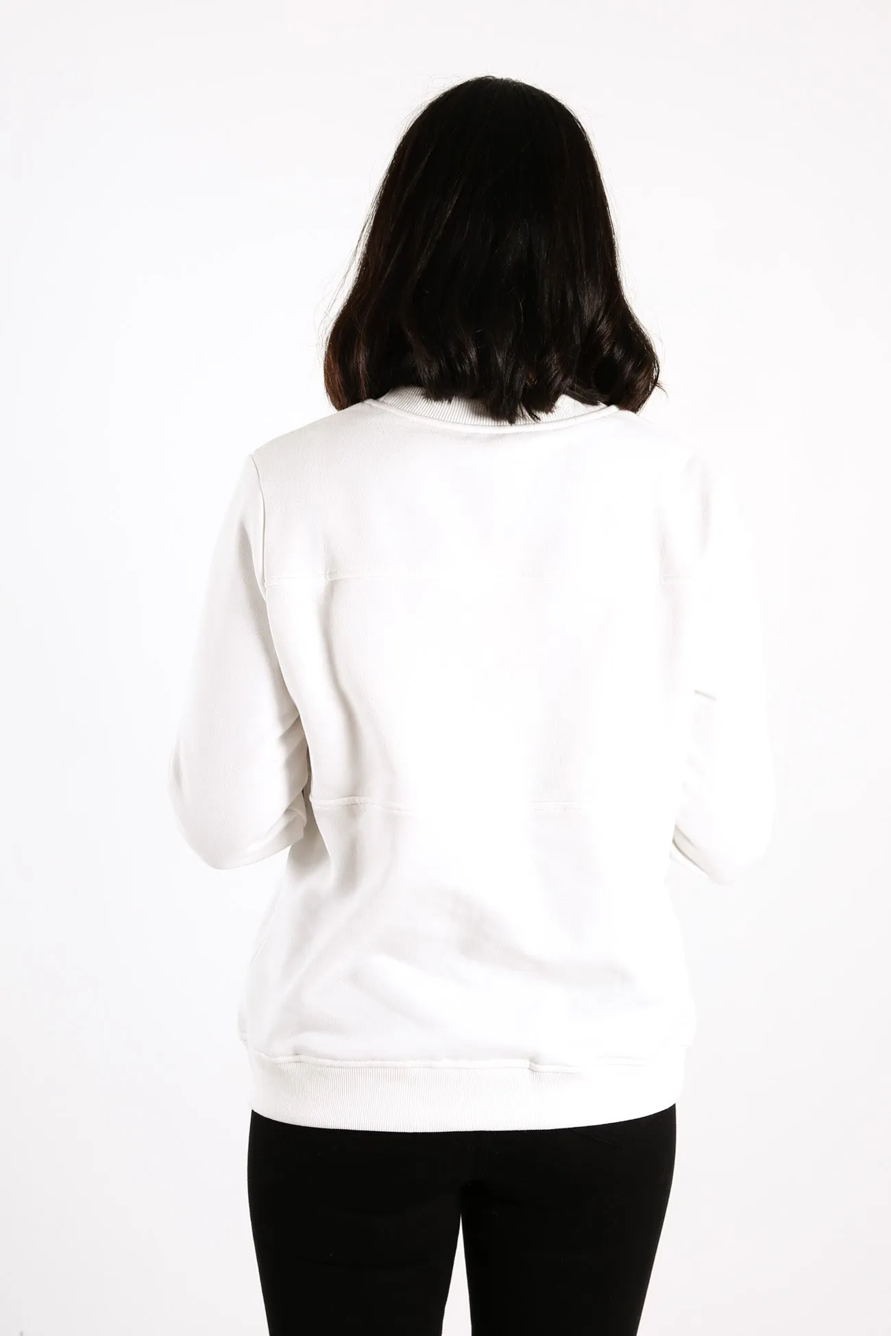 Panel Embroidered Jumper Off White