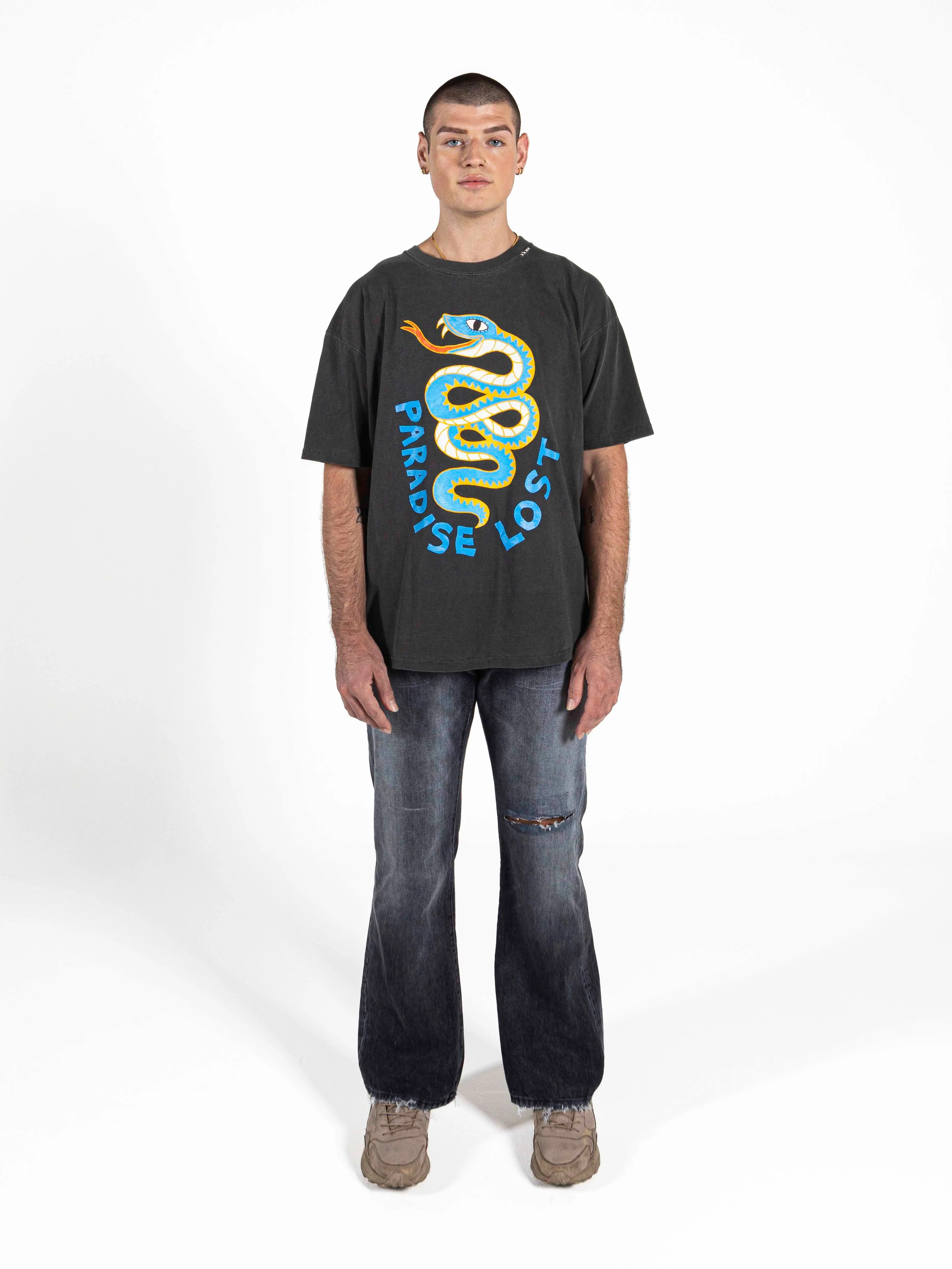Paradise Snake T-shirt - Moonstone