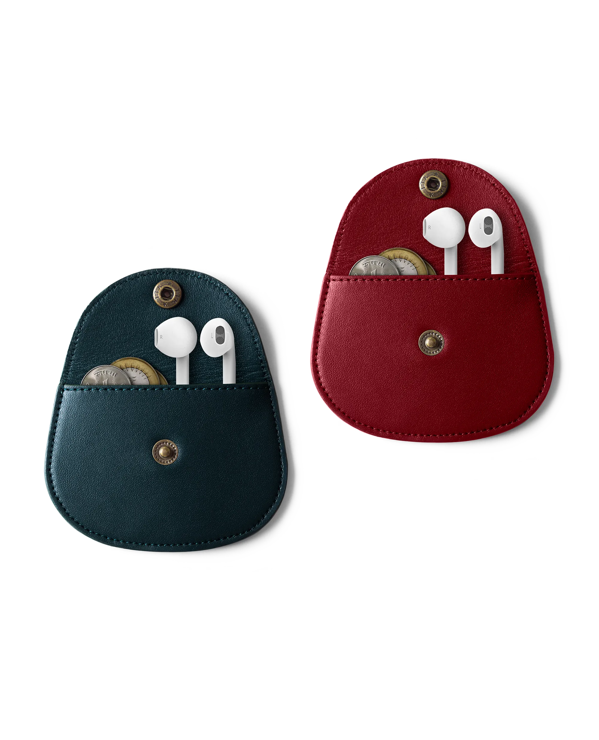 Pellet Cable/Coin Wallet (Red & Green) - Set of 2