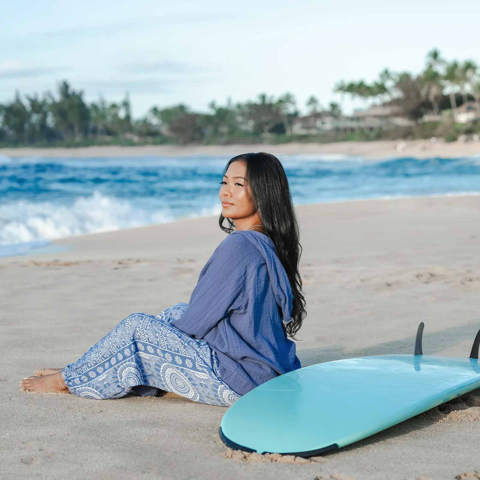 Periwinkle Baja Pullover