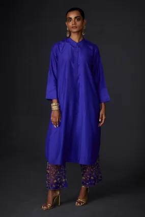 Persian Blue Tunic & Embroidered Pant Set