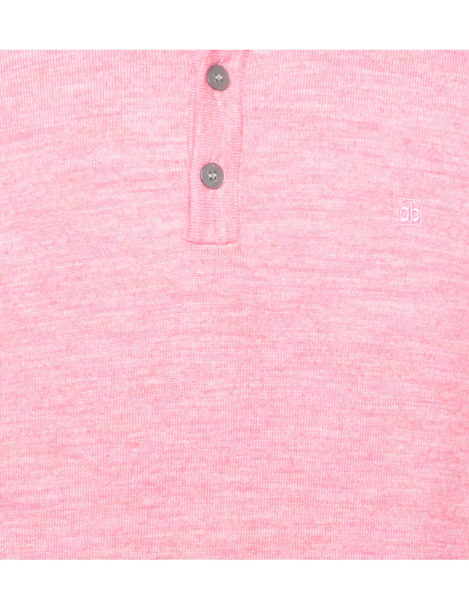 Pink Fine Knit Jumper - M