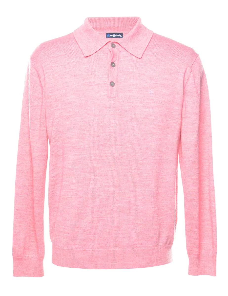 Pink Fine Knit Jumper - M
