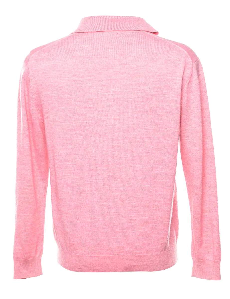 Pink Fine Knit Jumper - M