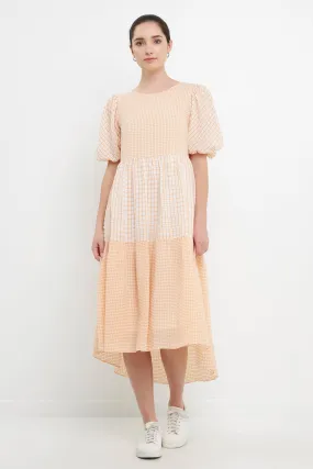 Plaid Check Midi Dress