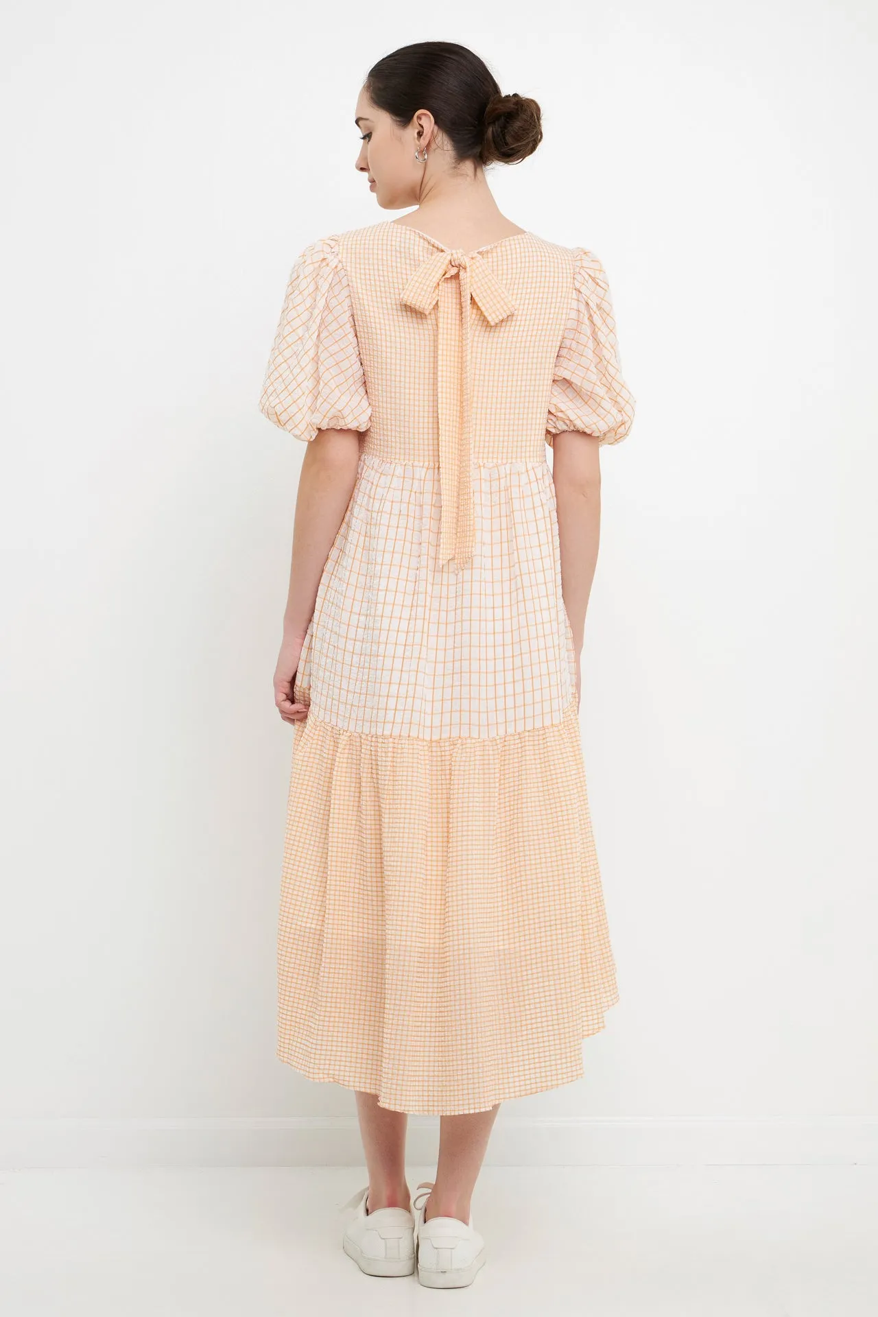 Plaid Check Midi Dress