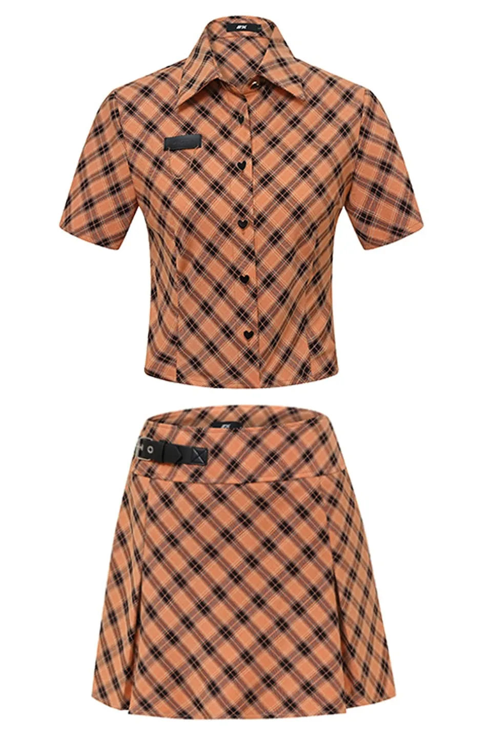 Plaid Pleated Skirt