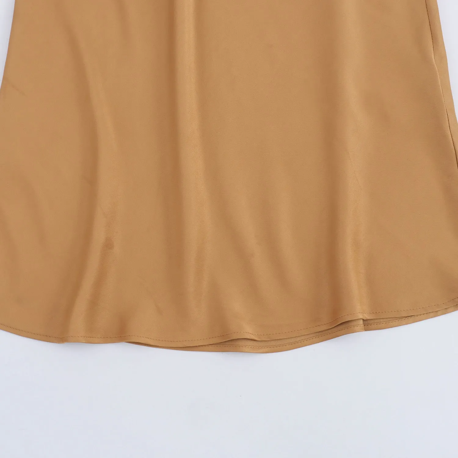 Pre Order: Asymmetric Silk Texture Buckle Shoulder Midi Dress