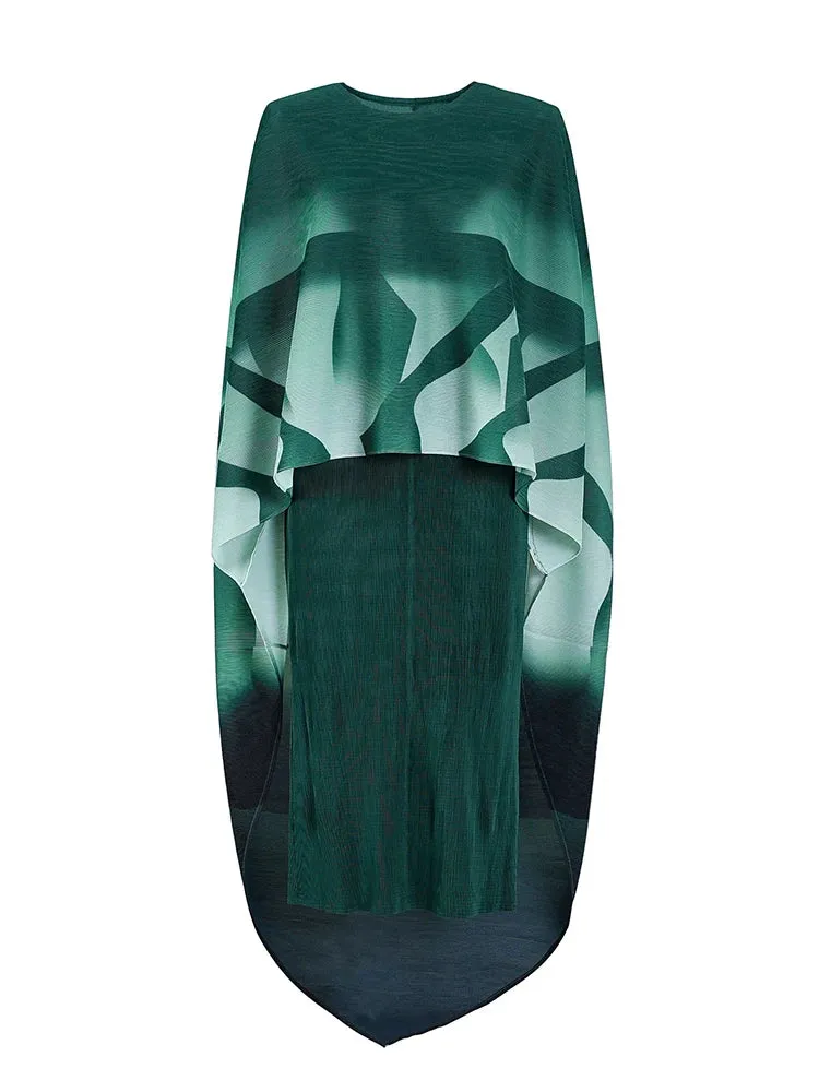 Pre Order:  Round Neck Printed Two-Piece Dress