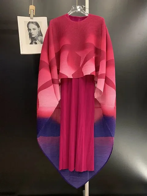 Pre Order:  Round Neck Printed Two-Piece Dress