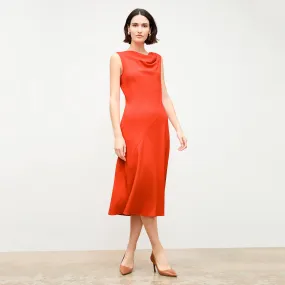 Priya Dress - Eco Heavy Soft Wave :: Bright Coral