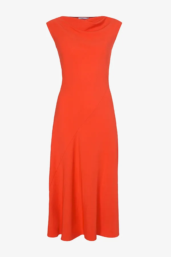 Priya Dress - Eco Heavy Soft Wave :: Bright Coral