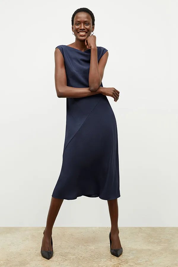 Priya Dress - Eco Heavy Soft Wave :: Caspian Blue