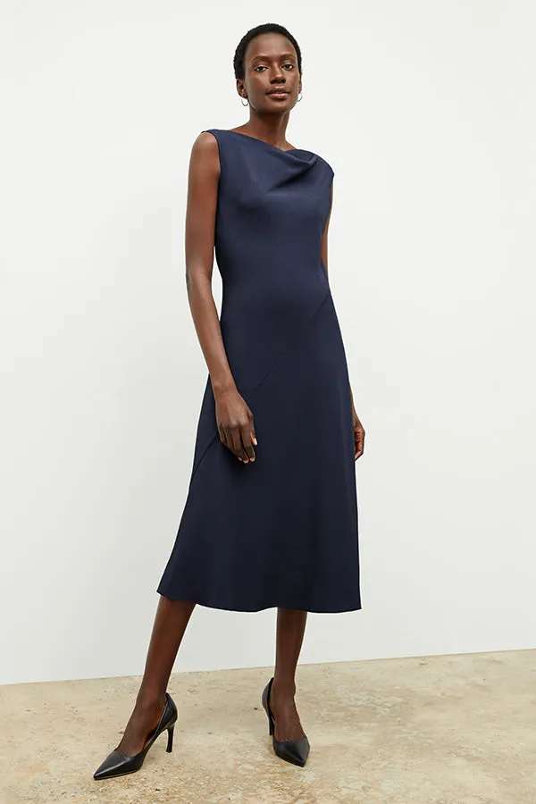 Priya Dress - Eco Heavy Soft Wave :: Caspian Blue