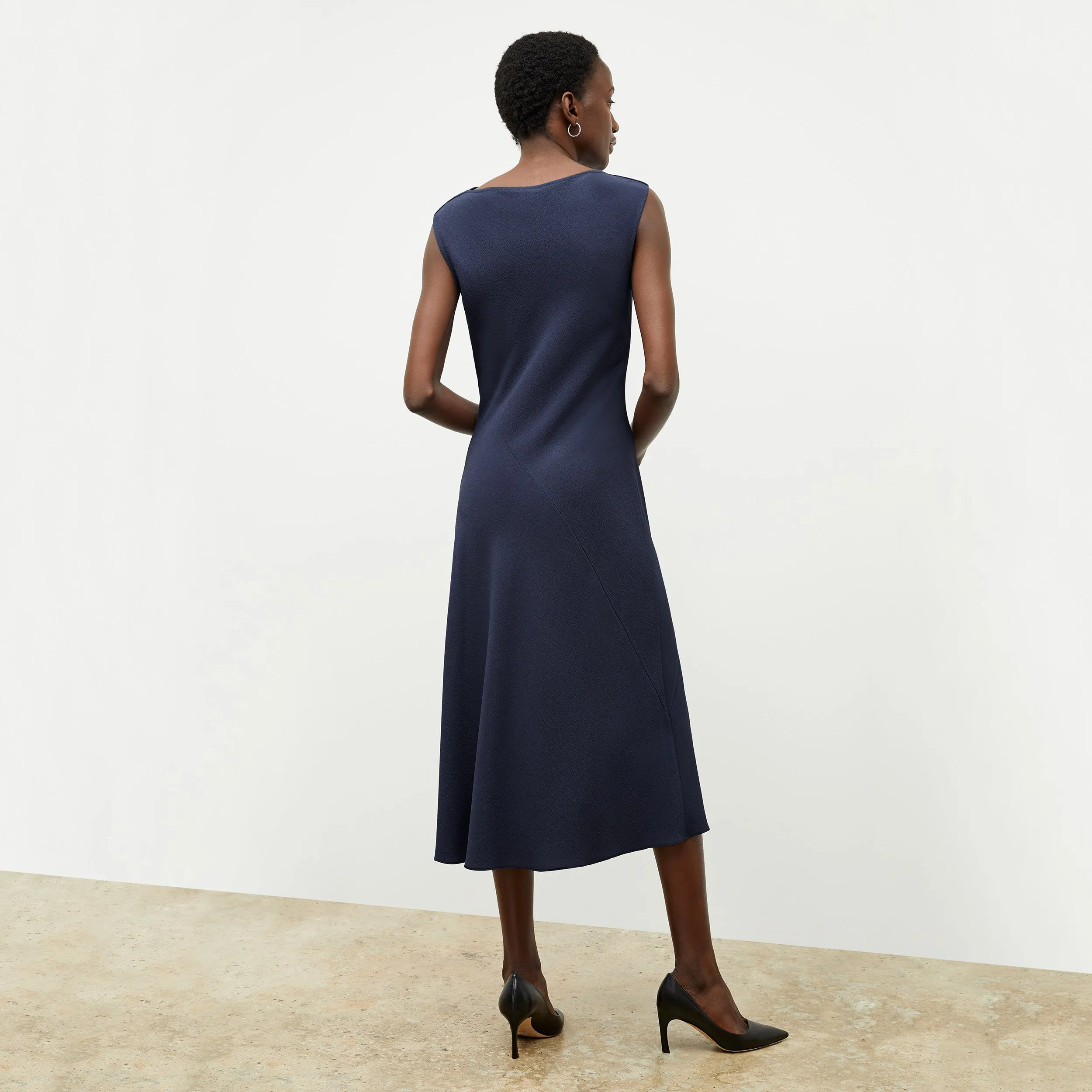 Priya Dress - Eco Heavy Soft Wave :: Caspian Blue
